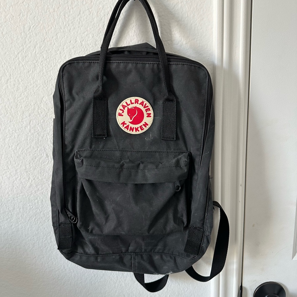Black backpack.
